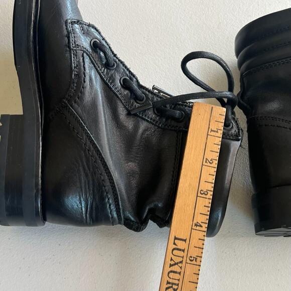 Belstaff Boots Women's Size 6.5 37 Pettra Boot In Black Leather Combat - Picture 9 of 16